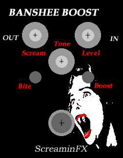 Graphic For Banshee Boost and Tone Pedal